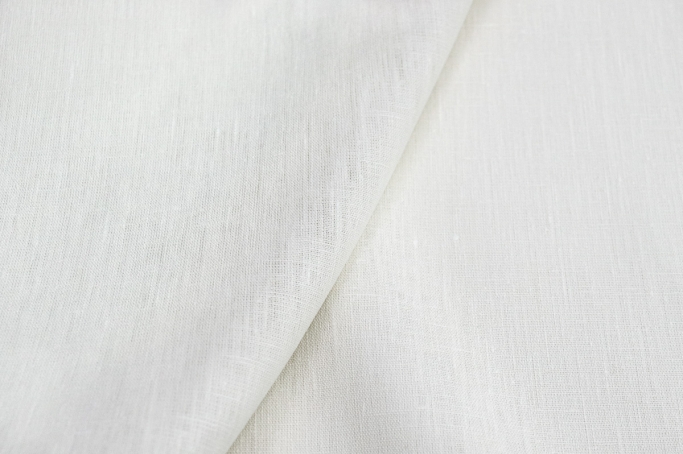 Decorative linen curtain fabric 150cm milk cream