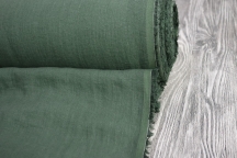 Bottle Green Heavy Washed Linen 260 gsm for Suit & Dress Bottle Green Heavy Washed Linen 260 gsm for Suit & Dress