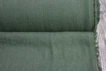 Bottle Green Heavy Washed Linen 260 gsm for Suit & Dress