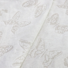 Butterfly Jacquard Linen-Cotton Fabric
