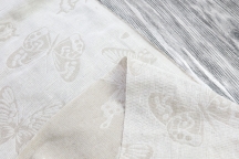 Butterfly Jacquard Linen-Cotton Fabric