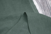 Medium Weight linen with Viscose Stone Washed natural sage gray-green color