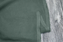 Medium Weight linen with Viscose Stone Washed natural sage gray-green color