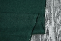 Medium Weight linen with Viscose Stone Washed dark green emerald color