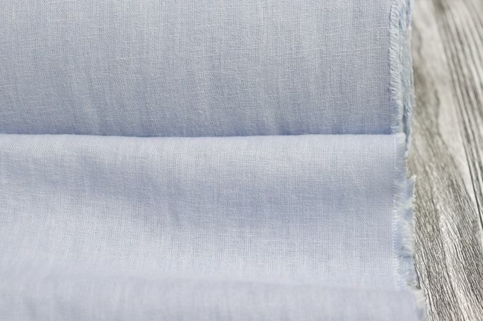Medium Weight linen with Viscose Stone Washed pastel blue