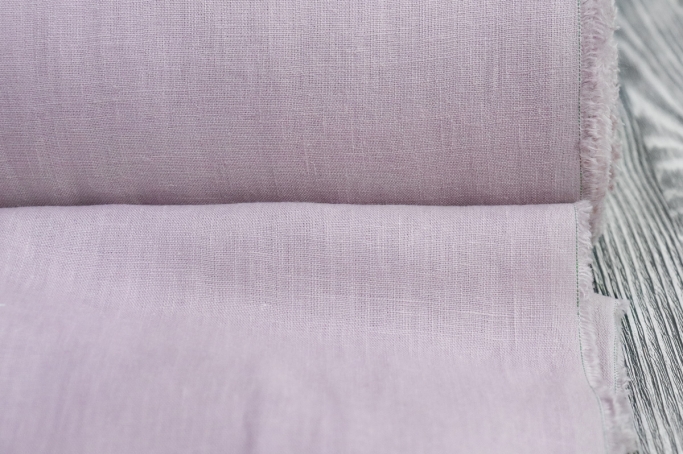 Medium Weight Linen Stone Washed Pale lilac