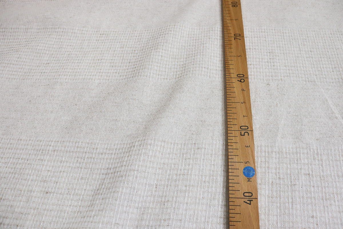 Drapery, Plaid Linen Fabric 18C38